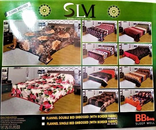 SLM FLANNEL EMB 200 240 WITH BORDER (C.T) (10) P.B